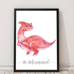8pcs Watercolor Dinosaur Poster Art 12 x8