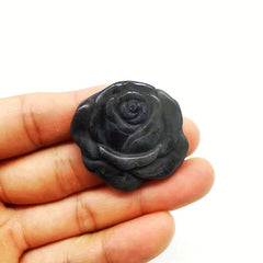 1pc Labradorite Rose Natural Hand Carved Rose Quartz Crystal