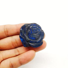 1pc Labradorite Rose Natural Hand Carved Rose Quartz Crystal