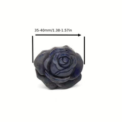 1pc Labradorite Rose Natural Hand Carved Rose Quartz Crystal