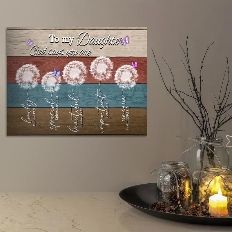 Abstract Canvas Painting Dandelions Wall Art for Daughter