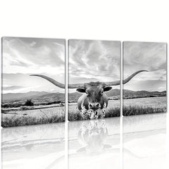 Wildlife Lion Canvas Painting Lion Family Portrait Picture - Fall Decor