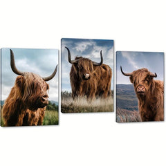 Wildlife Lion Canvas Painting Lion Family Portrait Picture - Fall Decor
