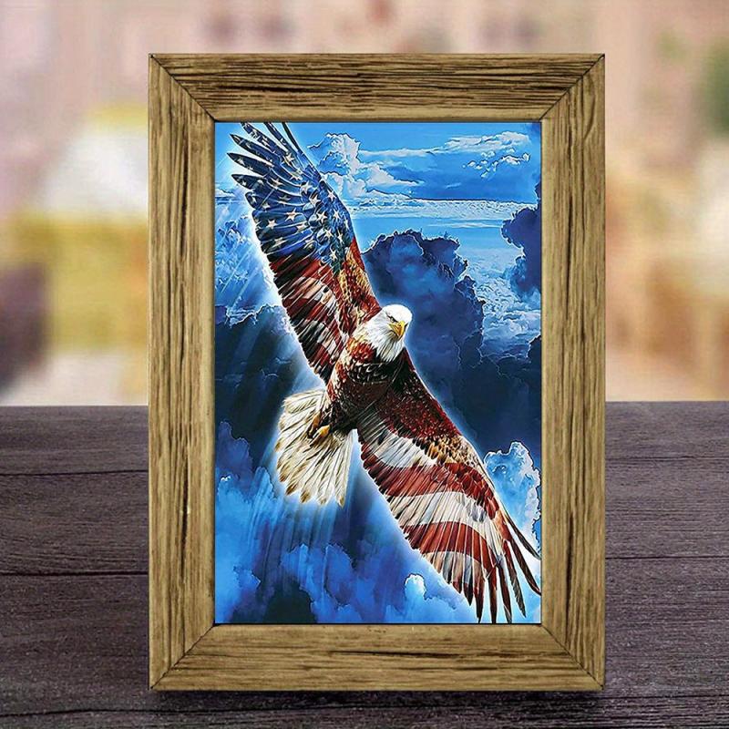 DIY Diamond Painting Cat Wolf Eagle Animal Art 7.87inch 11.81inch