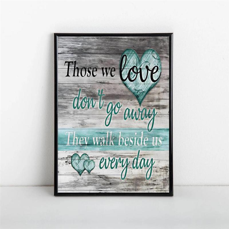Vintage Canvas Love Memory Wall Art - Those We Love Don't Go Away