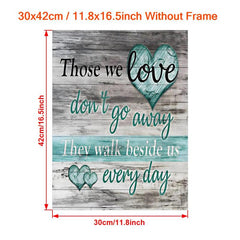Vintage Canvas Love Memory Wall Art - Those We Love Don't Go Away