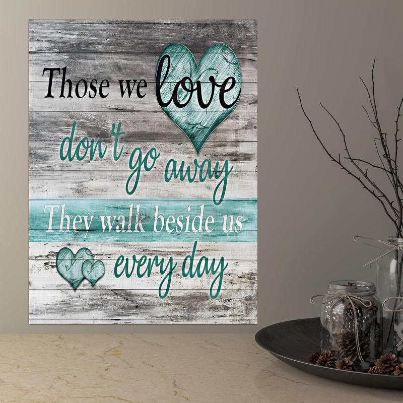 Vintage Canvas Love Memory Wall Art - Those We Love Don't Go Away