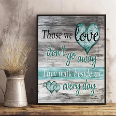 Vintage Canvas Love Memory Wall Art - Those We Love Don't Go Away