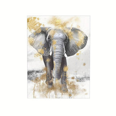 Mother And Baby Elephant Painting On Canvas Wall Art