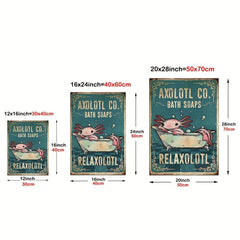 Animal Axolol Co Bath Soaps Relaxolotl Poster Funny Bathroom Wall Art