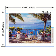 5D DIY Sea Wave Dolphin Landscape Diamond Painting Kit - Full Drill Diamonds