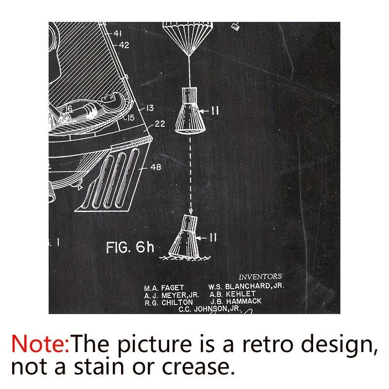 6pcs Vintage Space Patent Posters Canvas Art Prints