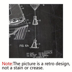 6pcs Vintage Space Patent Posters Canvas Art Prints