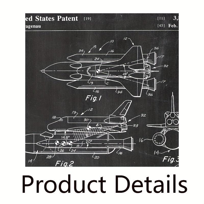 6pcs Vintage Space Patent Posters Canvas Art Prints