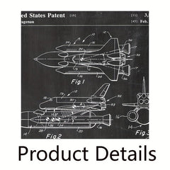 6pcs Vintage Space Patent Posters Canvas Art Prints