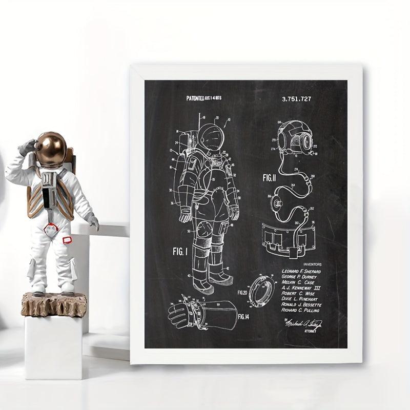 6pcs Vintage Space Patent Posters Canvas Art Prints