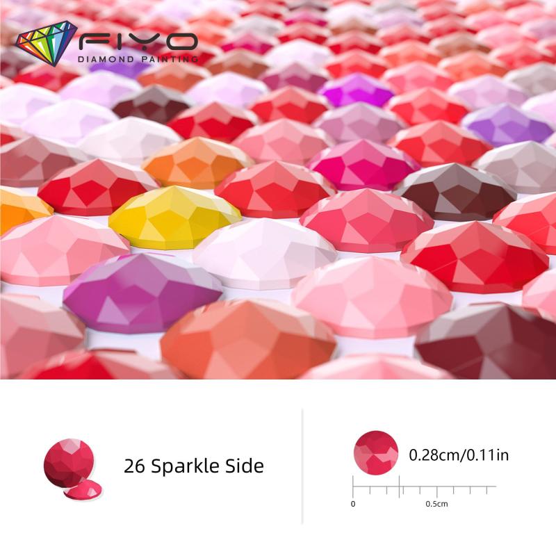 2000pcs Resin Round Diamond Refill Acrylic Diamond