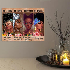 African American Girls Be Strong Be Brave Be Badass Art