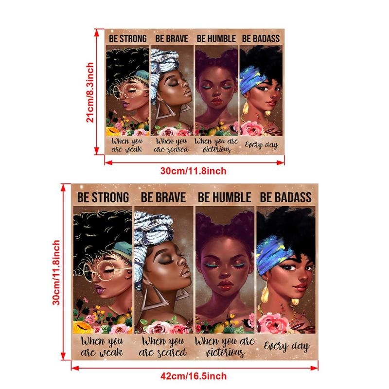 African American Girls Be Strong Be Brave Be Badass Art