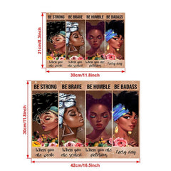 African American Girls Be Strong Be Brave Be Badass Art