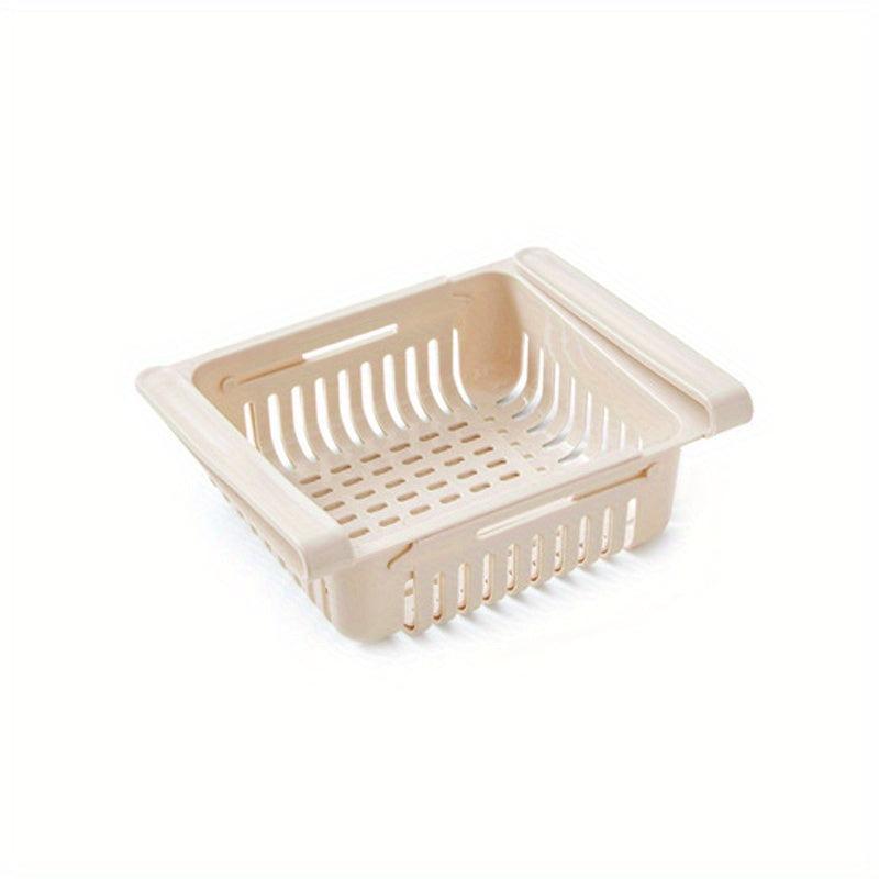 Pink Retractable Hanging Food Storage Basket for Bread, Eggs, Fruits, Vegeta