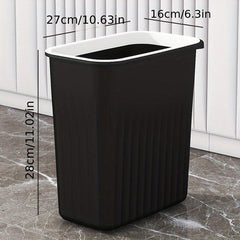 Large Capacity Lidless Trash Can for Home Office