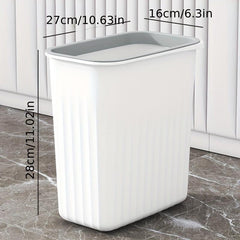 Large Capacity Lidless Trash Can for Home Office