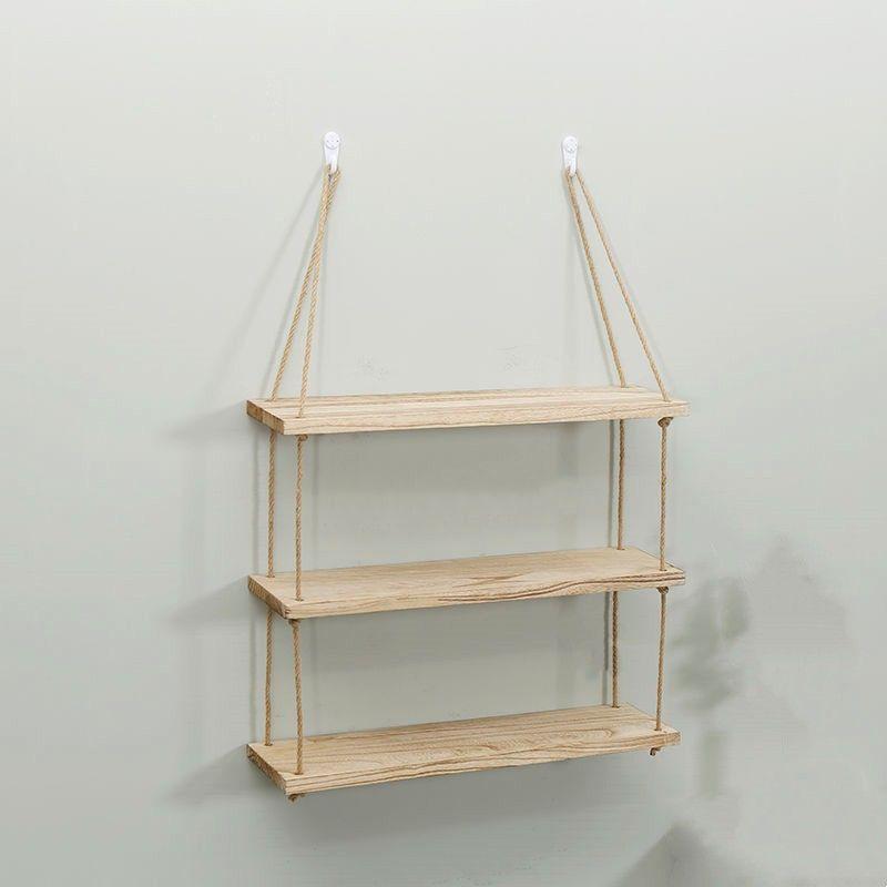 Boho Hanging Woven Storage Shelf for Home Organization