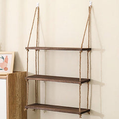 Boho Hanging Woven Storage Shelf for Home Organization