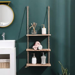 Boho Hanging Woven Storage Shelf for Home Organization
