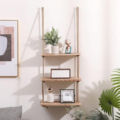 Boho Hanging Woven Storage Shelf for Home Organization