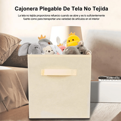 Foldable Storage Box with Handle for Toys and Books