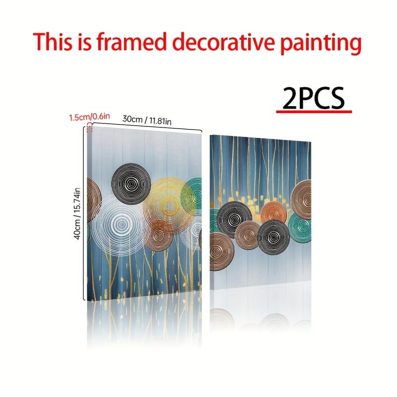 2pcs Abstract Geometric Art Patterns Office Wall Decoration