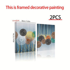 2pcs Abstract Geometric Art Patterns Office Wall Decoration