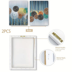 2pcs Abstract Geometric Art Patterns Office Wall Decoration