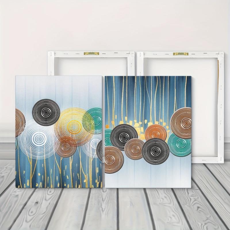 2pcs Abstract Geometric Art Patterns Office Wall Decoration
