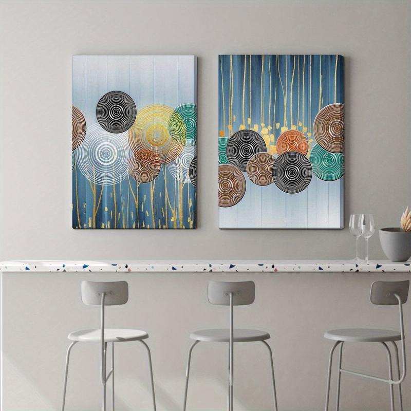 2pcs Abstract Geometric Art Patterns Office Wall Decoration