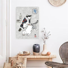 Japanese Cat Poster Monmon Cats Art Print Bedroom Living Room Decor