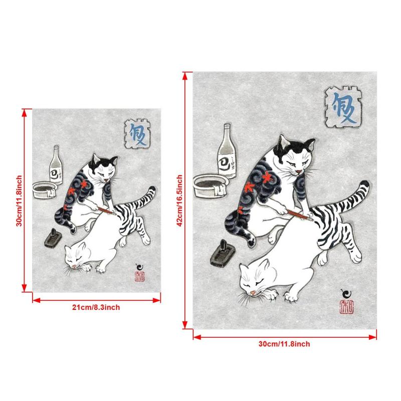 Japanese Cat Poster Monmon Cats Art Print Bedroom Living Room Decor