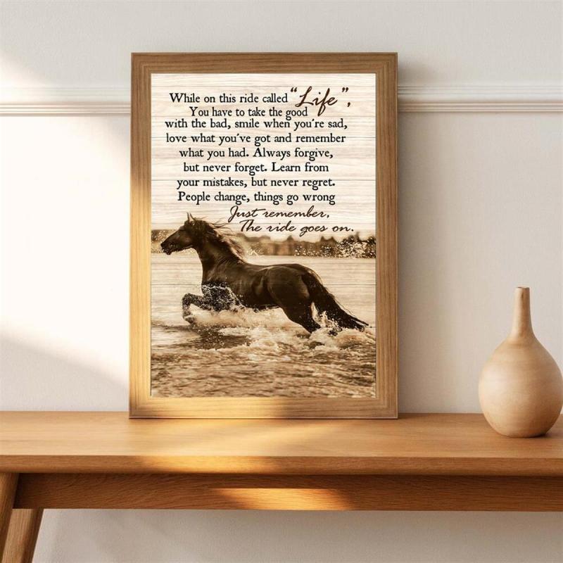 Abstract Running Horse Canvas Painting for Home Decor