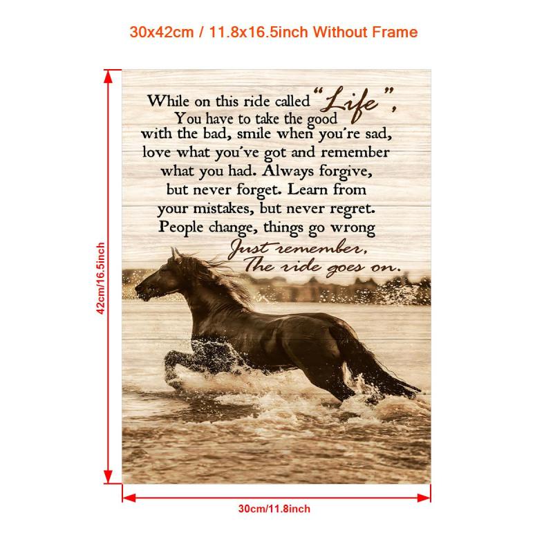 Abstract Running Horse Canvas Painting for Home Decor