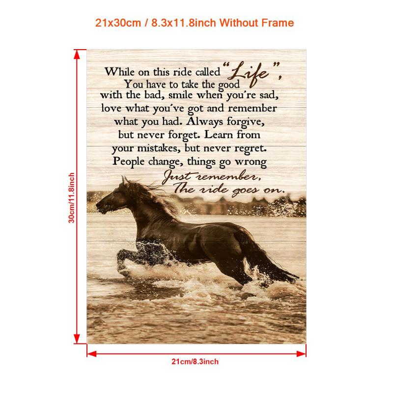 Abstract Running Horse Canvas Painting for Home Decor