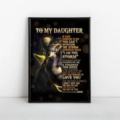Vintage Lion Canvas Painting Wall Art Inspirational Quotes Poster