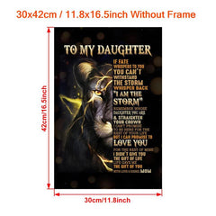 Vintage Lion Canvas Painting Wall Art Inspirational Quotes Poster