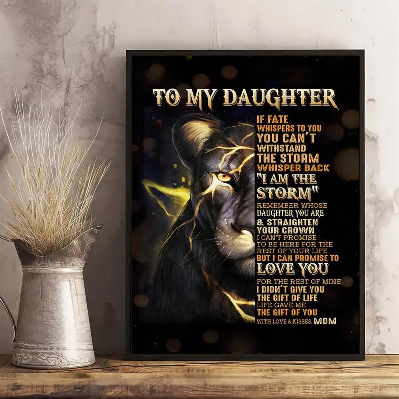 Vintage Lion Canvas Painting Wall Art Inspirational Quotes Poster