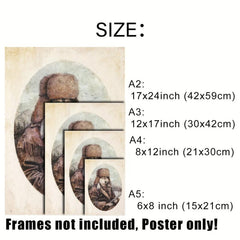 2pcs American Vintage Wild Animals Posters Set