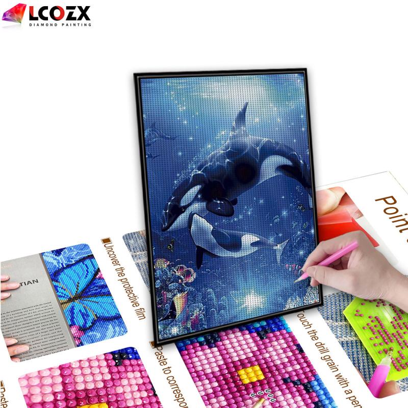 Family Dolphins 5D Diamond Painting Kit