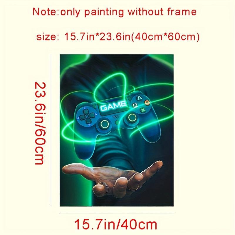 2pcs LED Game Handle Wall Poster Canvas Painting Home Decor