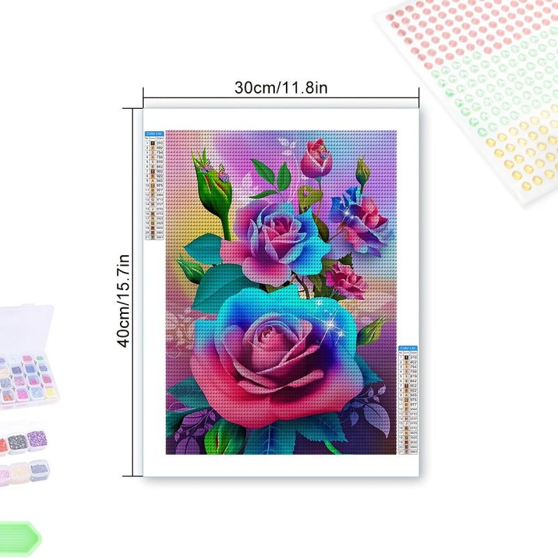 Flower Decorative Rhinestone Painting Kit Diamond Art DIY
