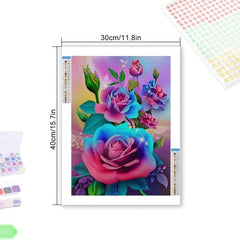 Flower Decorative Rhinestone Painting Kit Diamond Art DIY